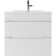 Domino Tumba Maestro under the Mario 60 sink, white gloss, suspended, with 2 upper boxes