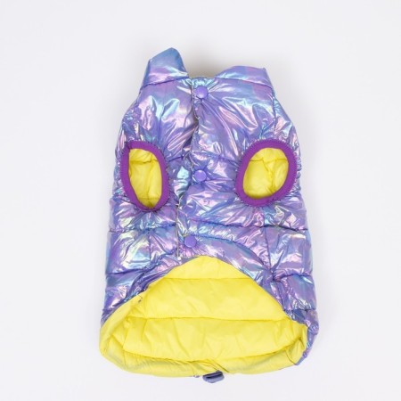 Dog jacket two -sided with a weight, size 10 (DS 25, OG 34, Osh 24), purple/yellow-5