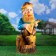 Garden figure "A man with a balalaika" 65x28x33cm mix