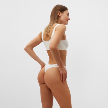 Panties female thongs, white color (Bianco), size 46 (m)-1