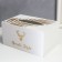 MDF box for napkins "Golden Deer" white 10x13x20 cm
