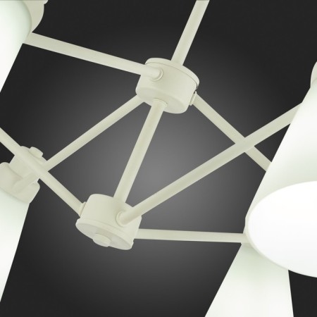 Ceiling EVOLUCE lamp. Sle103502-06. Biane. 6x40 watts, E14, 74x74x42 cm, white color-7