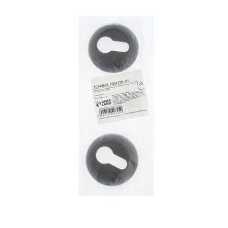 Lockland cylinder lining, round d = 53 mm, with fastening, black color black-4