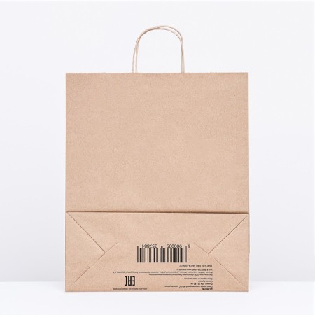 Paper Kraft 90 g/m², round handle 35 x 15 x 42 cm-1