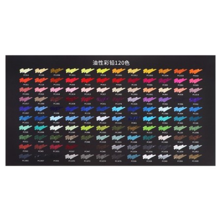 Oil pencils 120 colors, in the cardboard box OCP-120-7