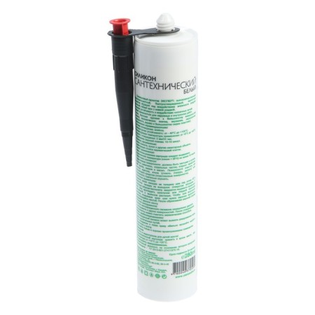 Sealant "Expert", silicone, plumbing, white, 280 ml-1
