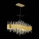 Suspended chandelier ST LUCE. SL1633.213.08. Olvera. 8x40 watts, E14, 100x15x42 cm, matte gold color