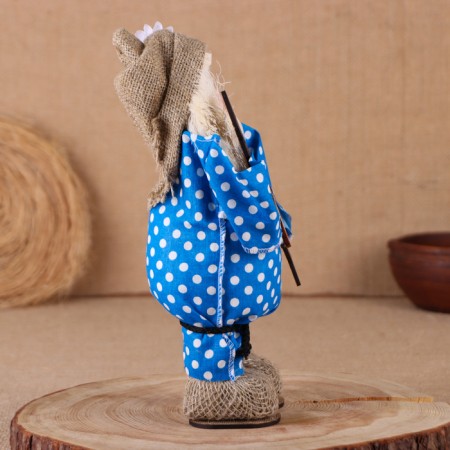 Amulet-Domova "Glory in a linen cap, with fish", 30x22x10 cm, mix-3