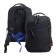 Youth backpack 39 x 26 x 19 cm, Grizzly, ergonomic back, laptop department, black/blue