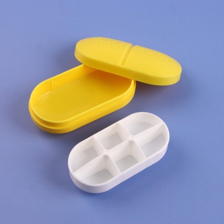 Pill Box pill, 6 sections, 10 × 5.5 × 3 cm, color mix-2