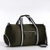 Road bag with zipper, external pocket, shoe compartment, long belt, khaki color
