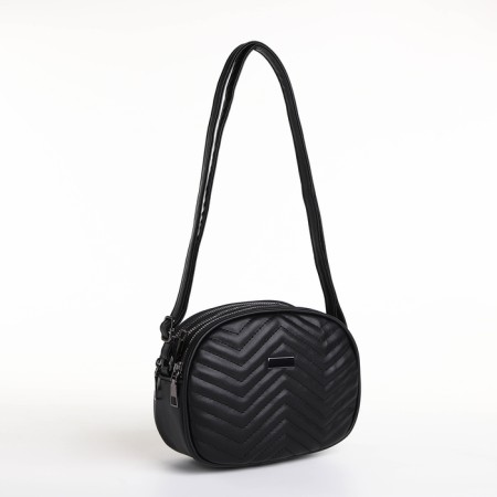 Bag Women's Cross-Bodi with a zipper, black color-3