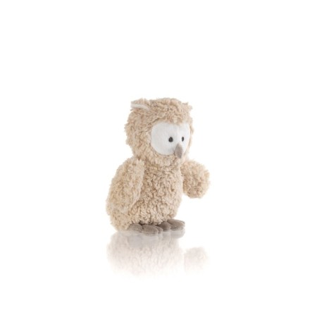 Soft toy Gulliver owl "Lusha", beige color, 18 cm-4
