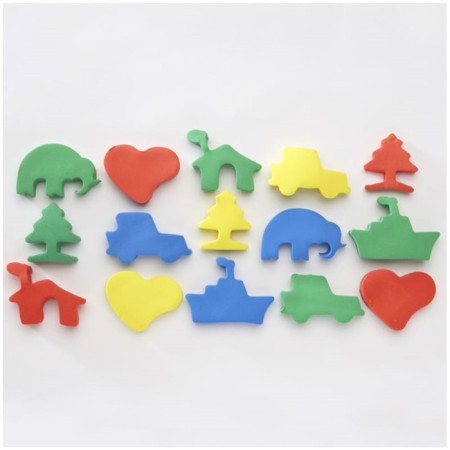 Set for modeling children's jovi, 12 molds and a rolling pin, for kids-3