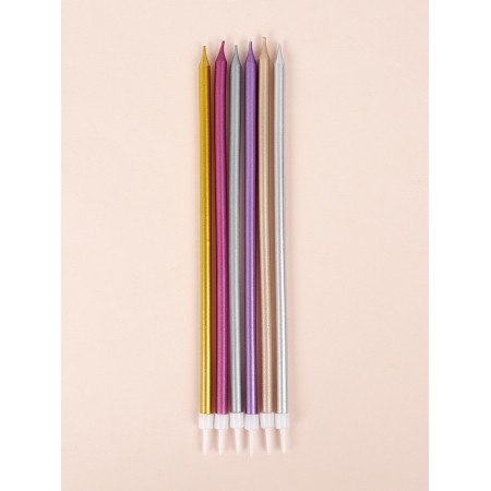 Candles in the cake "High Royce", 6 pcs, multi -colored-1