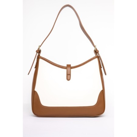 Gobo bag is female, eco -leather, Versse brown, 29x8x20 cm-1