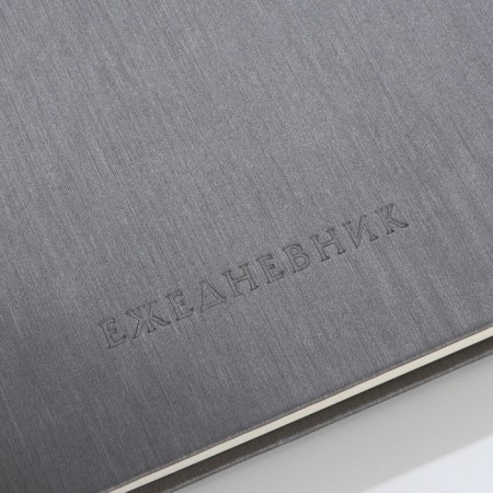 Deliciper of Leduced A5, 160 liters. Solid cover. Leatherette. Grey. Cream block-2