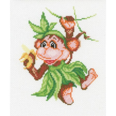 Embroidery set "Monkey" 21 × 30 cm