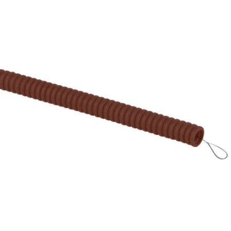 Pipe corrugated PVC ERA GOFR-16-25-PSC-O Light oak d 16 mm, with probe, 25 m