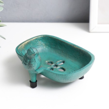 Souvenir cast iron soapy room "Voroskhushki" Patina 7.2x12.8x10 cm-1