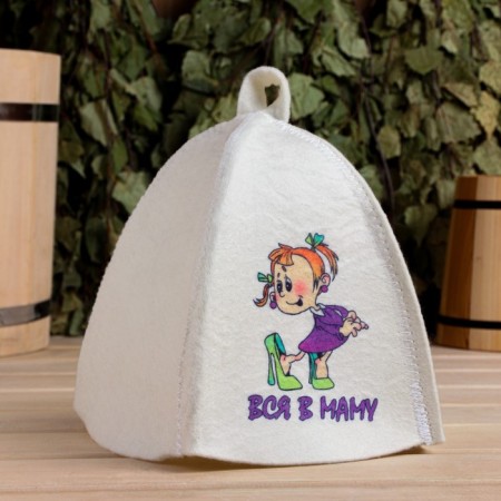 Bath cap with a children's print "All in mom"