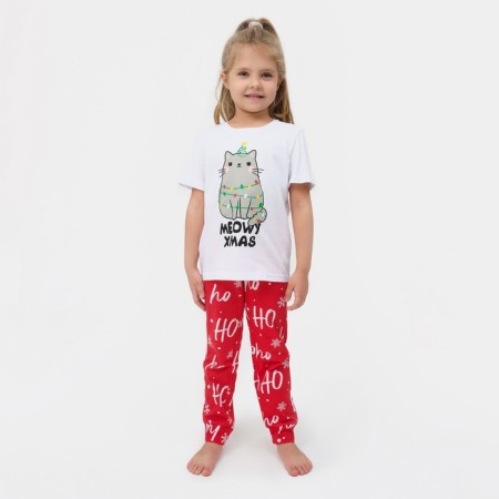 PAZHAMA Children's KAFTAN "Meowy XMAS", size 34 (122-128)