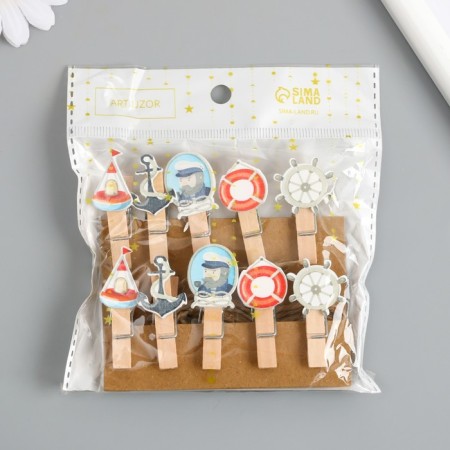Decor for creativity Tree "Process. Captain of the ship" set of 10 pcs 4x1.8x1.2 cm-4
