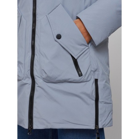Winter jacket female, size 50, blue color-10