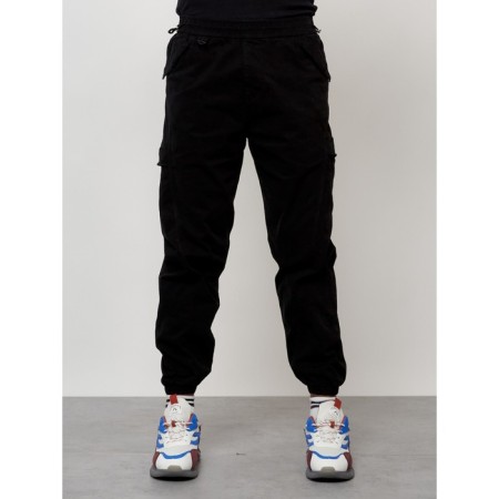 Cargo jeans male, size 44, black color