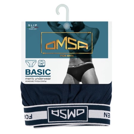 Panties Slips men's Omsa 1224, size 54, color Blu Scuro-2