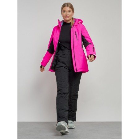 Ski jacket women's winter, size 44, pink color-10
