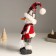 Interior doll "Snowman in a vest with a snowflake and a checkered cap" 44 cm