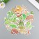 Plastic stickers "Green friends in the jungle" set 60 pcs 10x12 cm