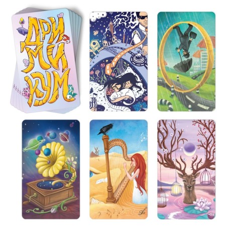 A board game on asociation and imagination “Drimikum. Children's ", 98 cards, 8+-2