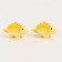 Miniature puppet "dinosaurus", set 2 pcs., Size 1 pc. - 3 × 5.5 × 2 cm, yellow color