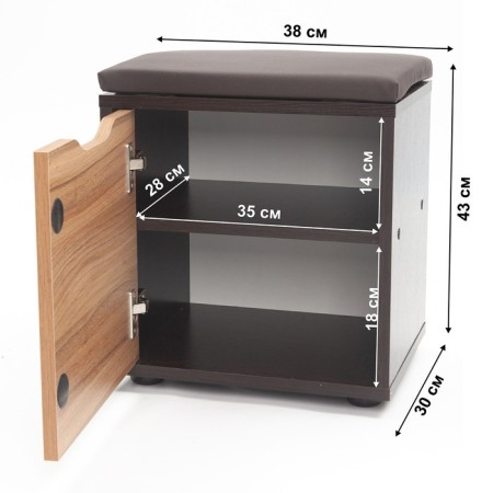 Malt Light Tumble, 380 × 300 × 425 mm, wenge color / oak craft golden-1
