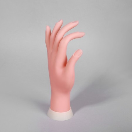 Training hand for manicure, with bending fingers, in a cardboard box, beige color-4