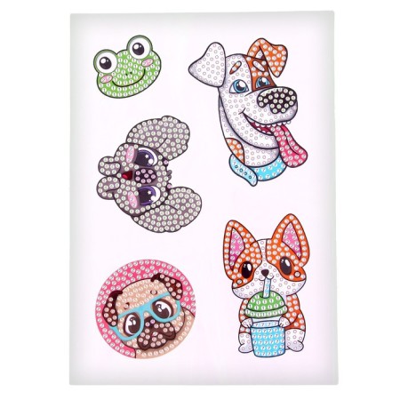 Diamond mosaic-sticker with partial filling for children "Funny Animals"-3