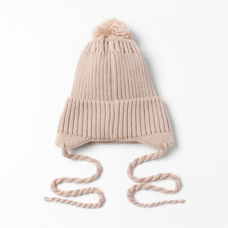 Children's hat minku, rr 44-46, beige color-2