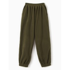 Брюки для девочки MINAKU: Fleece Soft, цвет хаки, рост 158 см
