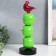 Polystone souvenir "Bird on three apples" green 11.5x11.5x34 cm