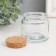 Bank for candles glass with a “transparent” stopper 100 ml 6.5x6.5x6.5 cm