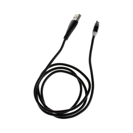 Magnetic cable 3 in 1, microUSB/type -C/Lightning - USB, without data transfer, 1 meter, black-4