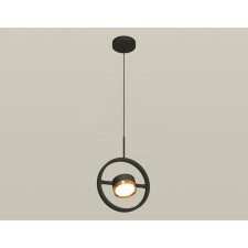 Комплект подвесного поворотного светильника Ambrella light, Traditional DIY, XB9112103, GX53, цвет чёрный песок, золото желтое полированное