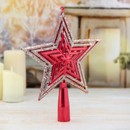 Tip "Zvezda" sparkles, 15x18.5 cm, red