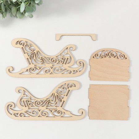 New Year's Basy-sani "Pattern" 21x10x10.5 cm (New Year's set of 5 parts)-5