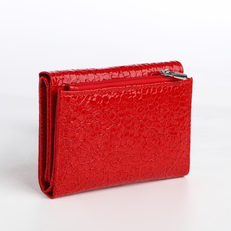 Women's wallet on magnet, red color