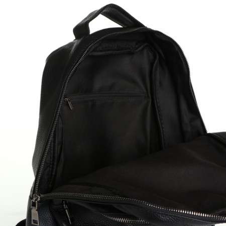 Women's backpack city on lightning, Fidelio Largo, 2 external pockets, black color-3
