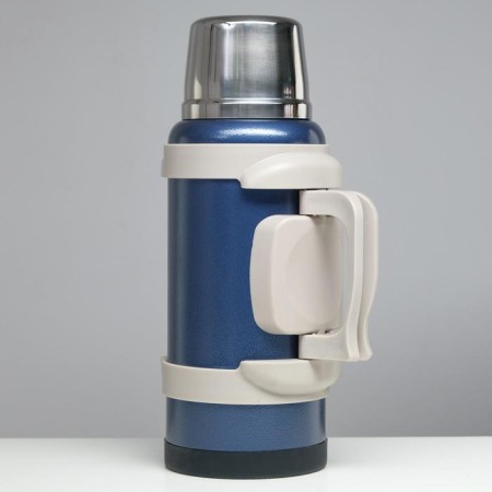 Thermos, 3.2 l, Volume "Master K", with two circles and a strainer, retains heat 72 hours, blue-4