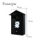 Mailbox with a lock, vertical, "house", black